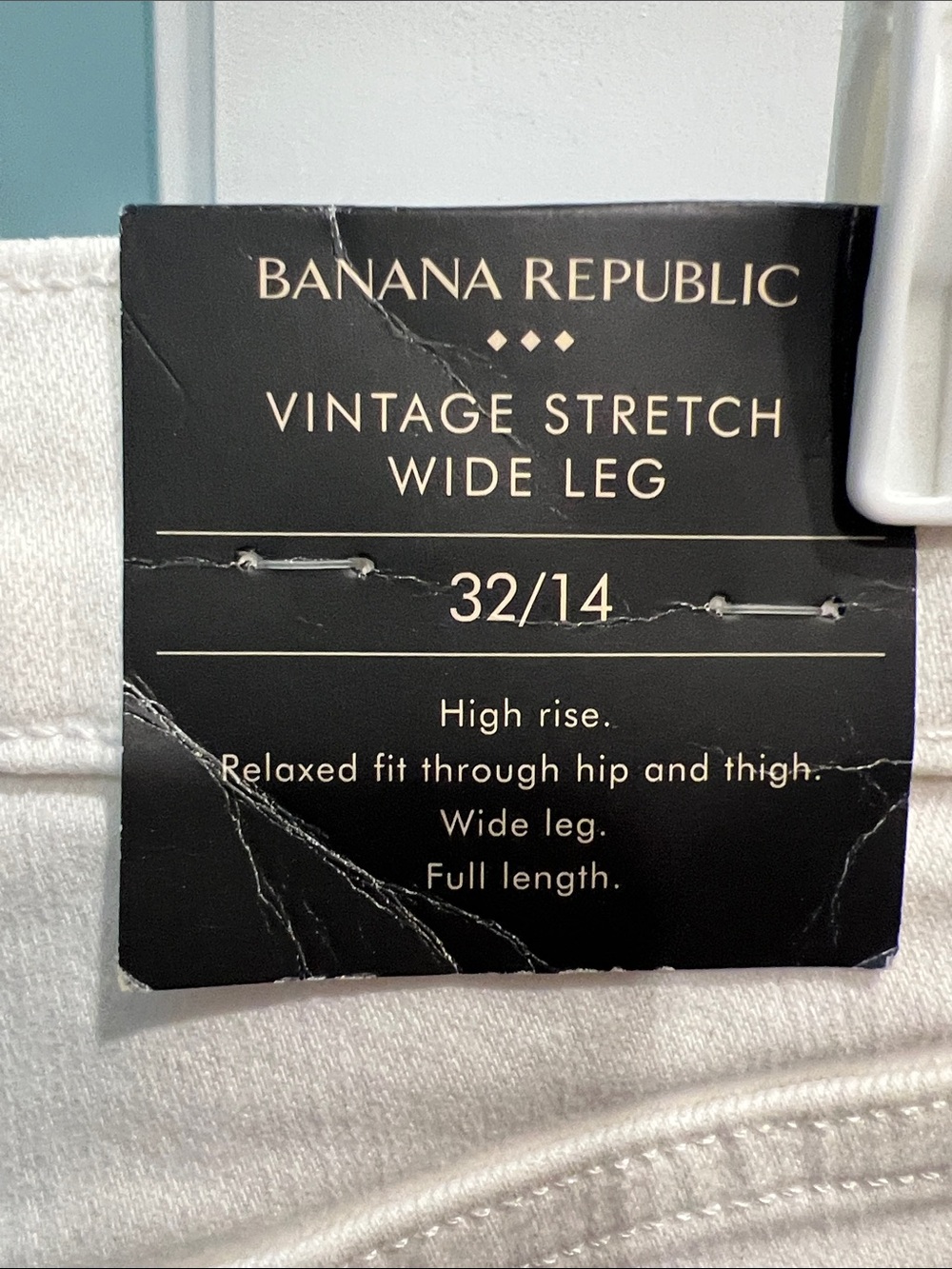 Banana Republic Vintage Stretch Wide Leg size 14 white jeans - Picture 5 of 5